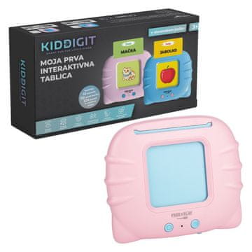 Free2Play KIDDIGIT moja prva interaktivna tablica s karticami, roza