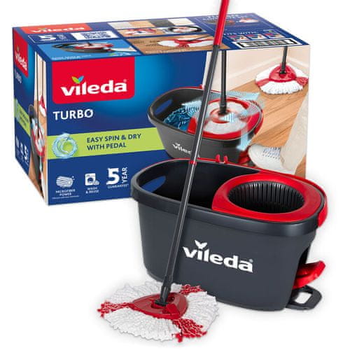 Komplet Vileda Turbo za hitro in udobno čiščenje tal