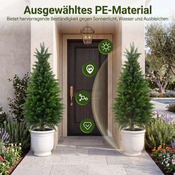 Costway 2 umetni cedrovci 120 cm v loncu