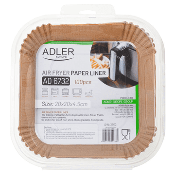 Adler Peki papirna posoda AD 6732, 20cm, 100kos