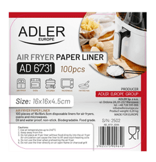 Adler Peki papirna posoda AD 6731, 16cm, 100kos