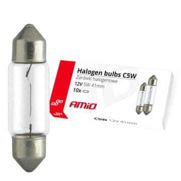 slomart AMiO C5W Festoon 41mm Žarnice 12V 5W (10 kosov) - Halogenske