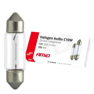 slomart AMiO C10W Festoon 31mm Žarnice 12V 10W (10 kosov) - Halogenske