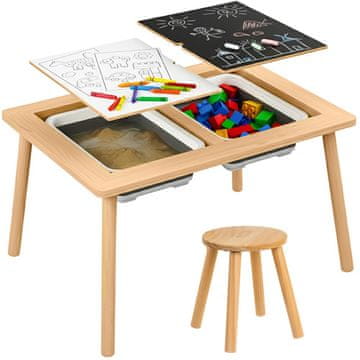 slomart Lesena senzorična mizica z mizico KRUZZEL 26366, Montessori
