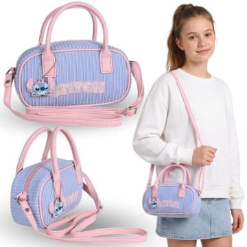 Disney DISNEY Stitch Modra torbica MLADINSKA, majhna torbica z obeskom, POŠTARSKA torbica na zadrgo 21x16x8cm