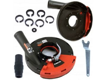 MAR-POL Odsesovalna napa s krtačnim obročem, za kotne brusilnike do 180 mm M04101