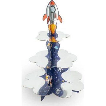 Stojalo za mafine z vesoljsko raketo 46x34cm - Party Pal