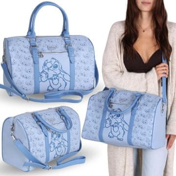 Disney Disney Stitch Modra MLADINSKA potovalna torba, turistična torba, ROČNA PRTLJAGA za letalo 44x23x28cm