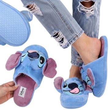 Disney DISNEY Stitch PROTIZDRSNE ženske copate, MEHKE hišne copate, modre DOMAČE NATIKAČE 40-41 EU