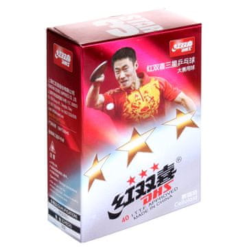 Žogice za namizni tenis Acra DHS 3star, 40 mm, 6 kosov, bele