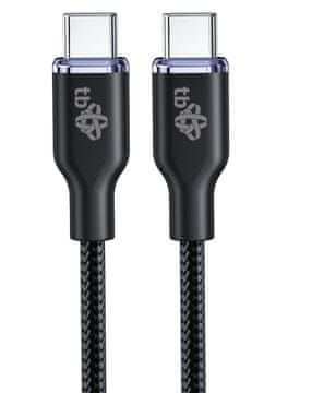 TB USB C - USB C 60W Glamour kabel 1,5 m črn