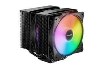 Be quiet! Pure Rock Pro 3 LX Procesorjski hladilnik (2x 120 mm, 2000 RPM, PWM, RGB, dvojni stolpni zračni hladilnik), črn (BK043)
