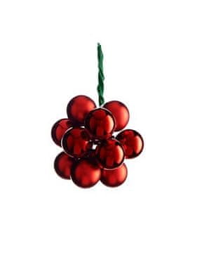 Rayher.	 Božični balončki, 2cm, rdeči, set 12