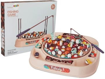slomart LEAN TOYS magnetna igra ribolova - roza, glasba, veščina