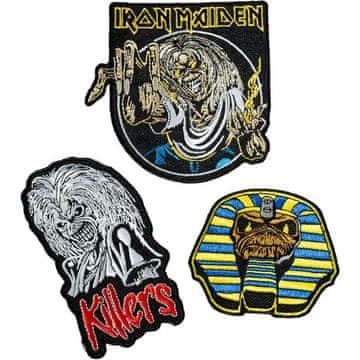 Northix Iron Maiden 3-delni komplet našitkov za jakne in torbe