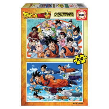 Northix Dragon Ball Super 2x100-delna sestavljanka za oboževalce in zbiratelje