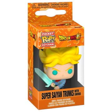 Northix Dragon Ball Super Saiyan Trunks obesek za ključe z mečem žepna velikost