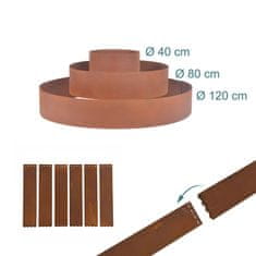Northix Jeklen piramidalni sadilnik za zelišča, 3-delni, rjast zaključek, 40/80/120 cm