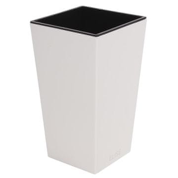 Plastkon Elise Mat dekorativni lonec bele barve premera 25 cm