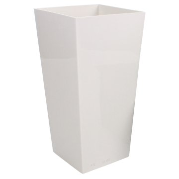 Plastkon Elise Gloss dekorativni lonec bele barve premera 15 cm