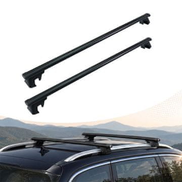 Northix Aluminijaste strešne palice, črne, 124 cm – univerzalne