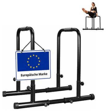 Northix Nastavljive jeklene palice za potop z nedrsečimi ročaji, črne