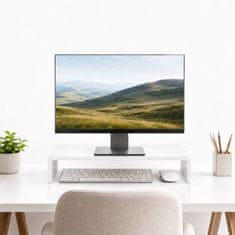 360 Akrilni podstavek za monitor, bel, 35x20x10 cm