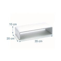 360 Akrilni podstavek za monitor, bel, 35x20x10 cm