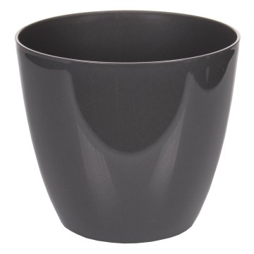 Plastkon Ella Shine okrasni lonec antracit premer 21 cm