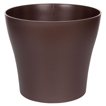 Plastkon Tulipan Mat lonček rjave barve premera 24 cm