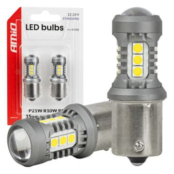 slomart AMiO LED žarnica BA15S P21W bela (12V/24V)
