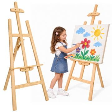 slomart LEAN TOYS Lesena slikarska stojala 150 cm - nastavljiva