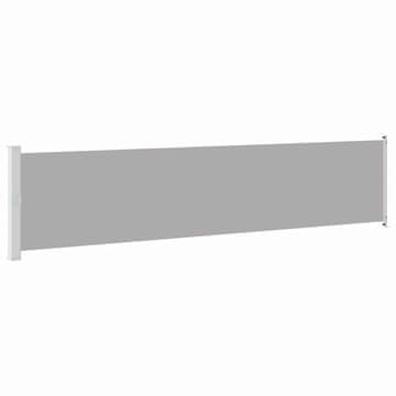 Vidaxl Zložljiva stranska tenda za teraso 140x600 cm siva