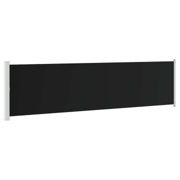 Vidaxl Zložljiva stranska tenda za teraso 600x160 cm črna