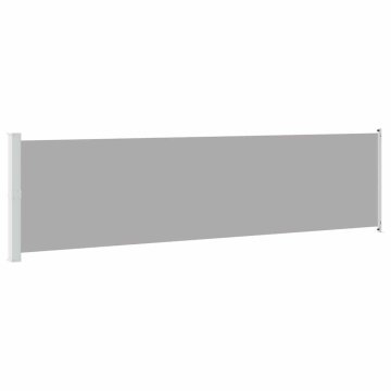 Vidaxl Zložljiva stranska tenda za teraso 614x160 cm siva