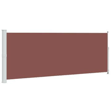 Vidaxl Zložljiva stranska tenda za teraso 180x500 cm rjava