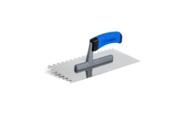 Kubala Lopatica Stainless steel trowel, 10 mm tooth, 270 x 130 mm, rubber handle