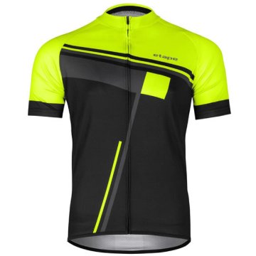 Kolesarska majica Cube črno-rumena fluo velikost XL