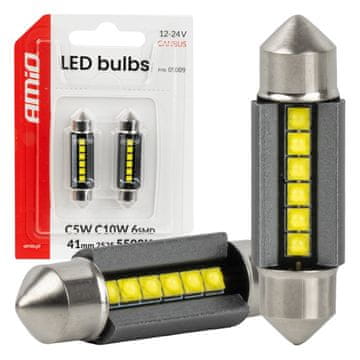 slomart AMiO LED žarnica Canbus 41mm 6xSMD 2525 bela 12V/24V