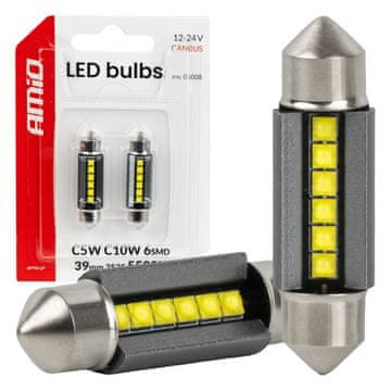 slomart AMiO LED žarnica Canbus 39mm 6xSMD 2525 bela 12V/24V
