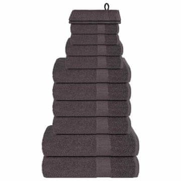 Vidaxl 12-delni komplet brisač FROGN antracit 360 g/m²