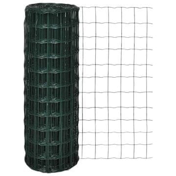 Vidaxl Evro ograja iz jekla 10 x 1,0 m zelena