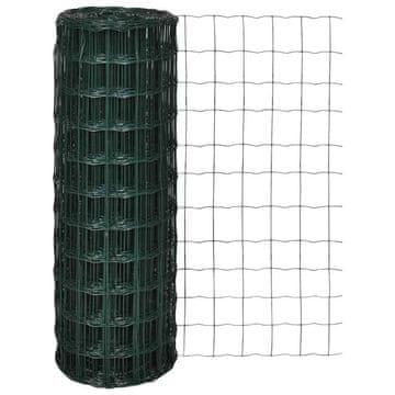 Vidaxl Evro ograja iz jekla 10 x 1,2 m zelena