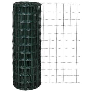 Vidaxl Evro ograja iz jekla 10 x 1,5 m zelena