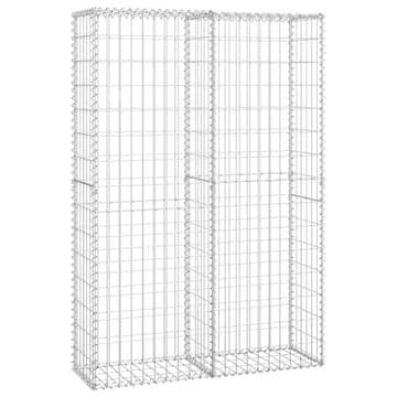 Vidaxl Gabion košara s pokrovi pocinkana žica 150 x 100 x 30 cm