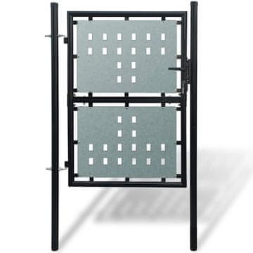 Vidaxl Črna enokrilna ograja 100x150 cm