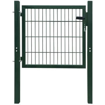 Vidaxl 2D ograja vrata (enojna) zelena 100x80 cm