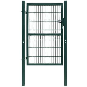 Vidaxl 2D ograja vrata (enojna) zelena 100x160 cm
