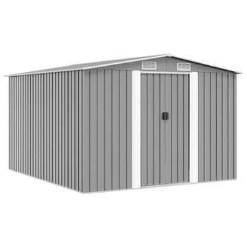 Vidaxl Vrtna lopa 257x298x178 cm kovinska siva