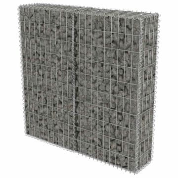 Vidaxl Gabionska stena s pokrovi iz pocinkanega jekla 100x20x100 cm
